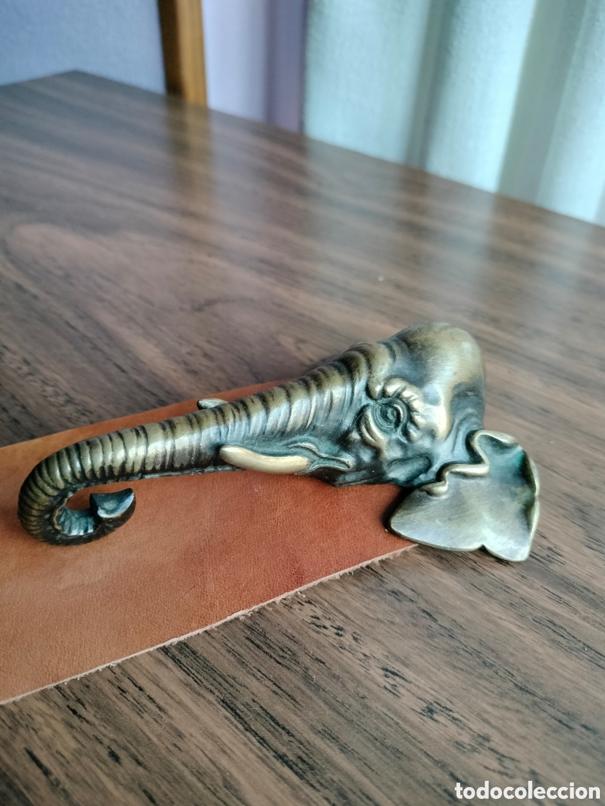 Coleccionismo: Cabeza Elefante, bronce. - Foto 3