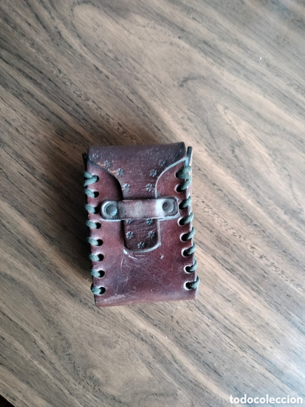 Coleccionismo: Funda de cuero. Artesan&iacute;a. - Foto 1