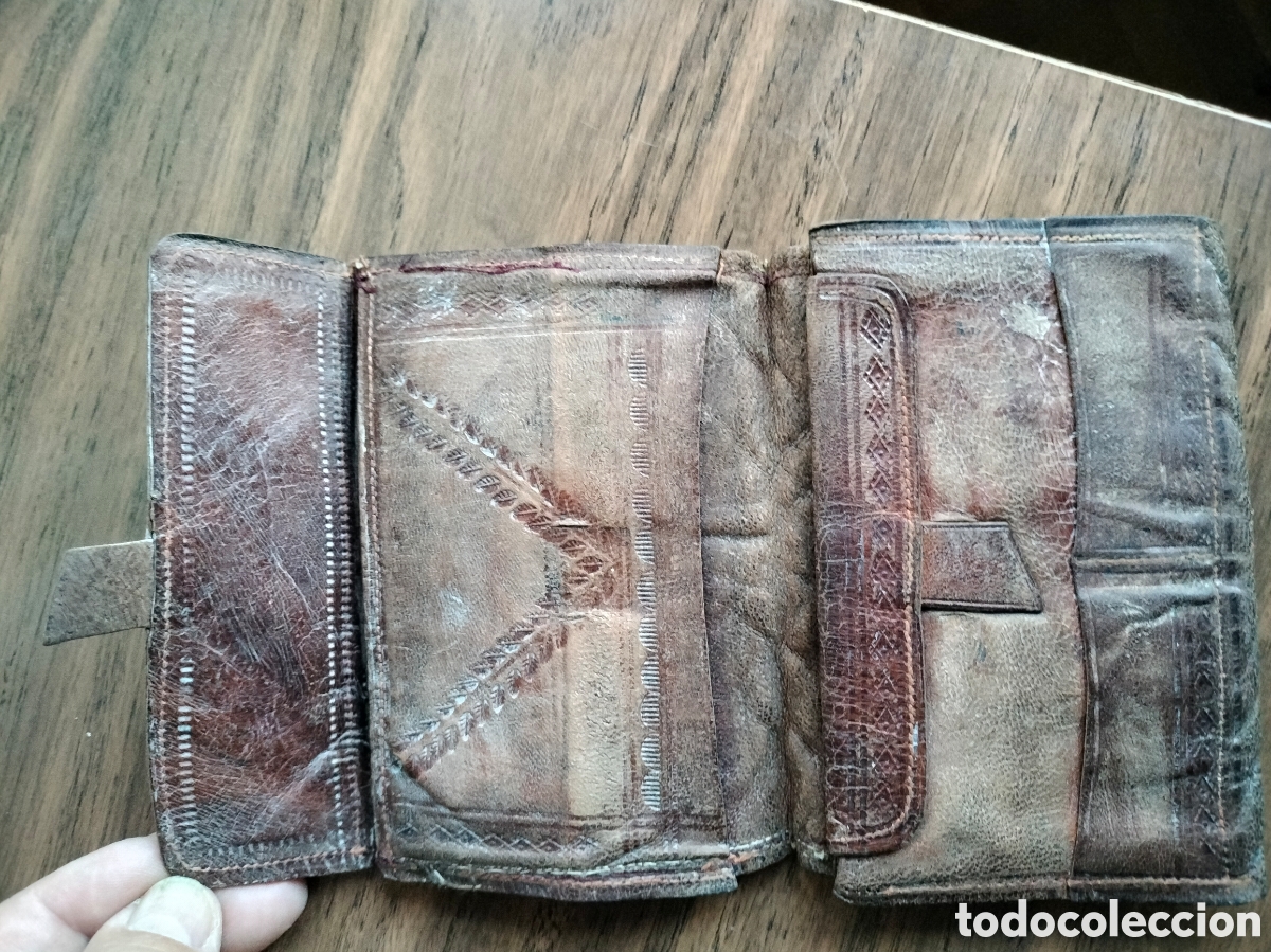 Coleccionismo: Antigua cartera de piel. - Foto 3