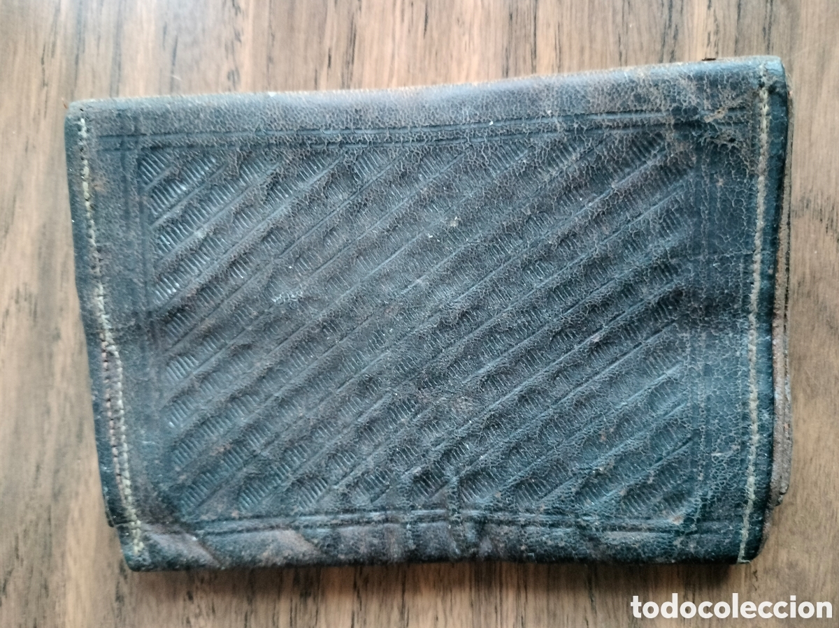 Coleccionismo: Antigua cartera de piel. - Foto 1
