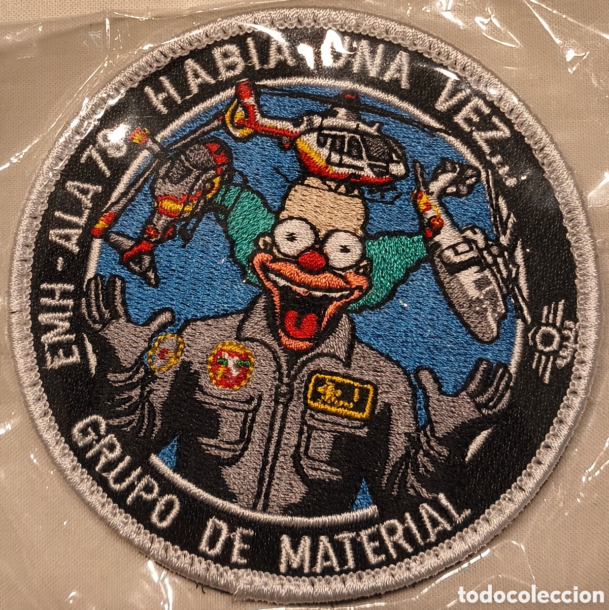 Coleccionismo: PARCHE EMBLEMA DE BRAZO BORDADO A COLOR CON DOBLE VELCRO GRUPO DE MATERIAL ALA 78