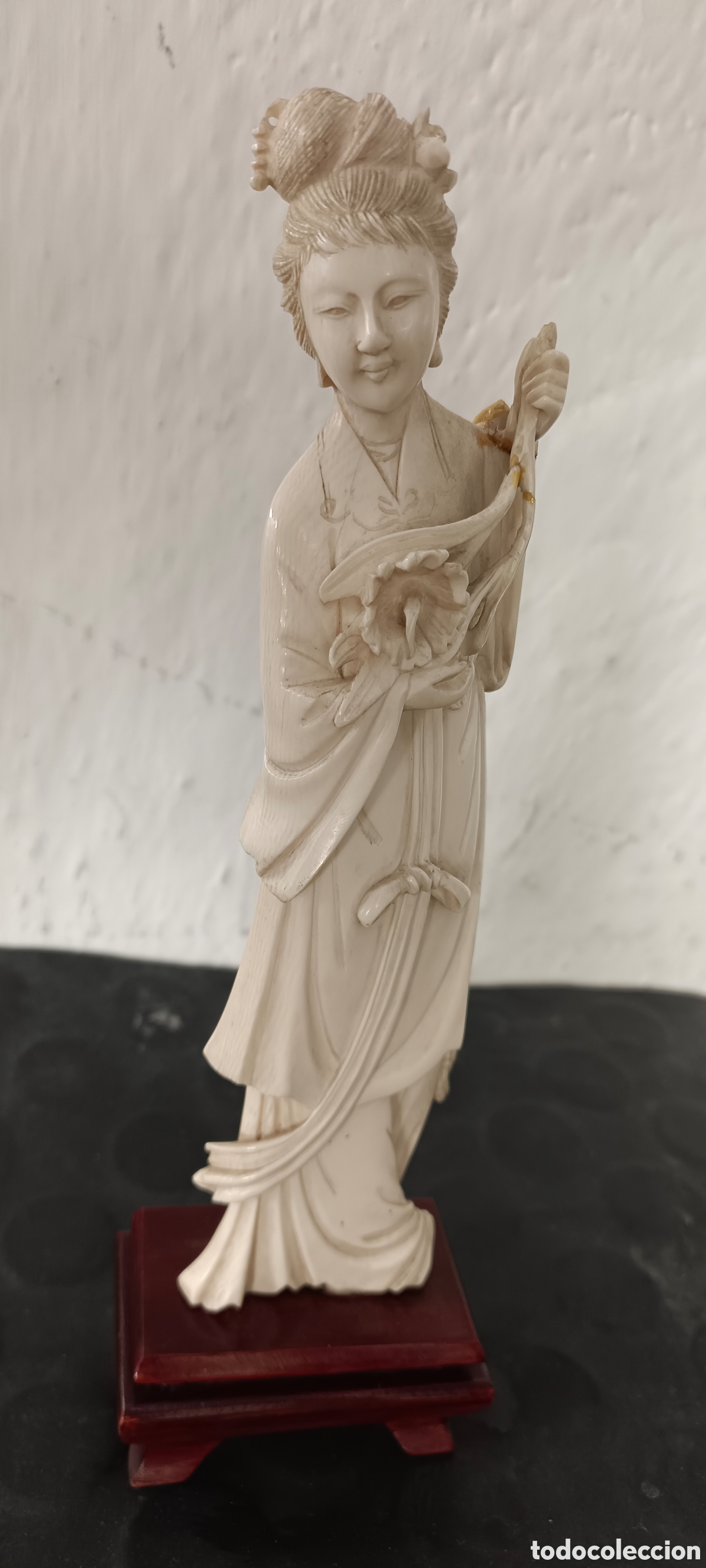 Coleccionismo: FIGURA ORIENTAL MATERIAL NOBLE DEFECTUOSO - Foto 3
