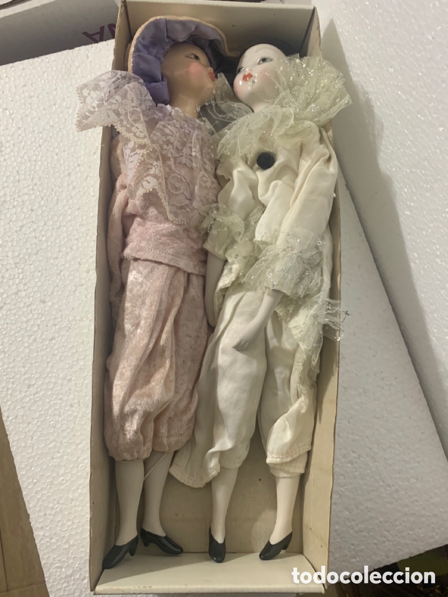 Coleccionismo: Pareja mu&ntilde;ecas porcelana Josefina y Ram&oacute;n Ingl&eacute;s &ndash; B&eacute;tera Valencia &ndash; 39 cm &ndash; Caja original