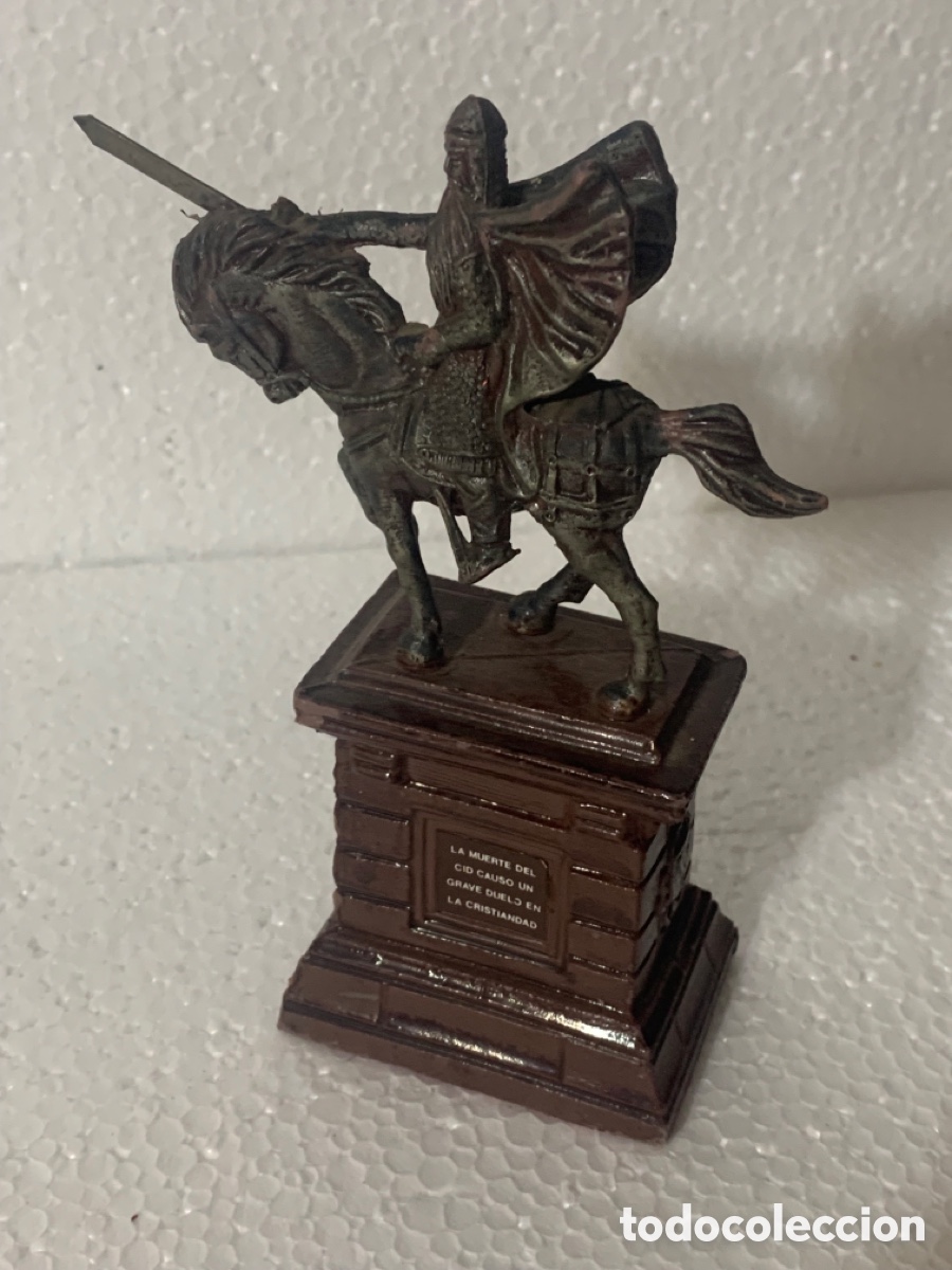 Coleccionismo: El Cid Campeador a caballo &ndash; Figura decorativa efecto bronce &ndash; Valencia 1099 &ndash; 15 cm