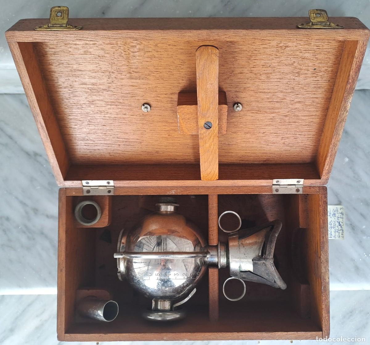 Coleccionismo: INHALADOR DE ETER OMBREDANNE ANTIGUO, PARA ADMINISTRAR ANESTESIA, CONTIENE CAJA. INHALADOR-01