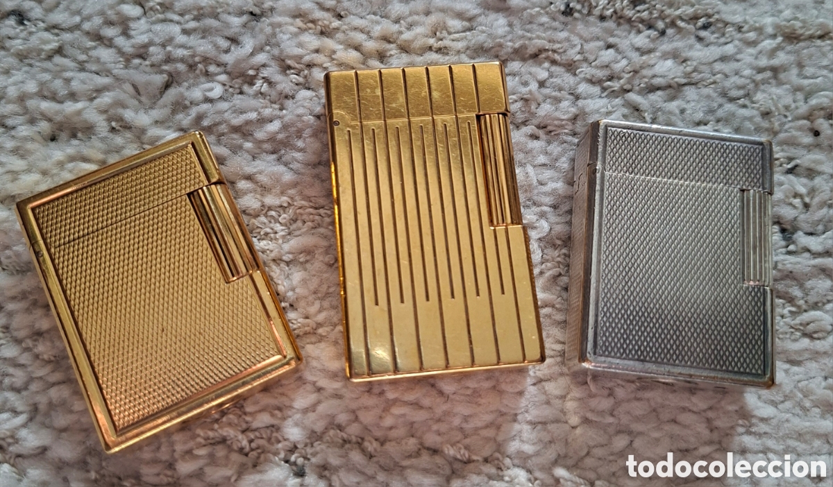Coleccionismo: Lote de 3 Encendedores Vintage S.T. DUPONT Ligne 1 (2 Peque&ntilde;os y 1 Grande) - Para Revisar/Colecci&oacute;n