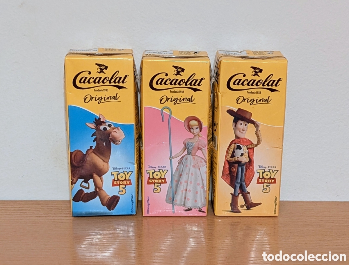 Coleccionismo: Colecci&oacute;n completa. Botellas Cacaolat Toy Story 5. Disney
