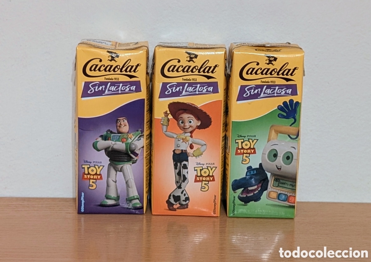 Coleccionismo: Colecci&oacute;n completa. Botellas Cacaolat Toy Story 5. Disney