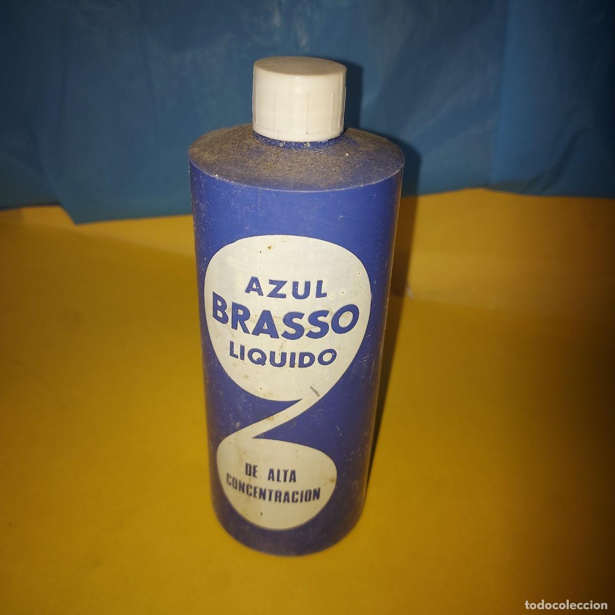 Coleccionismo: BOTE AZUL BRASSO LIQUIDO, DE ALTA CONCENTRACION, LAVADORAS AUTOMATICAS, RECKITT, BRASSO S.A.E BILBA