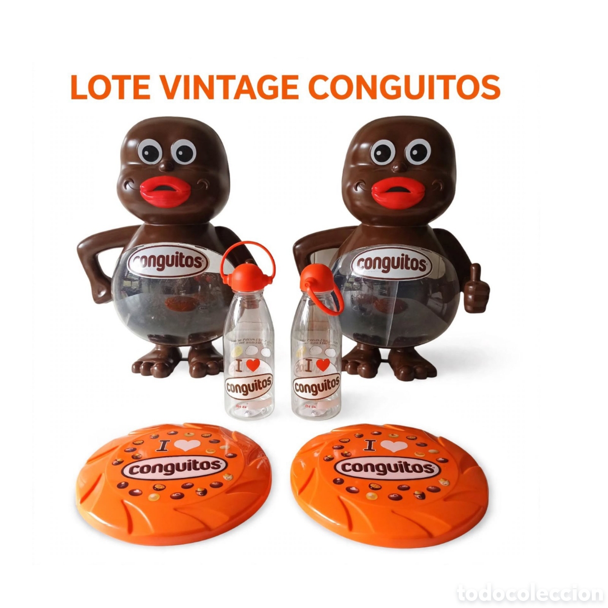 Coleccionismo: Lote 6 piezas vintage de Conguitos