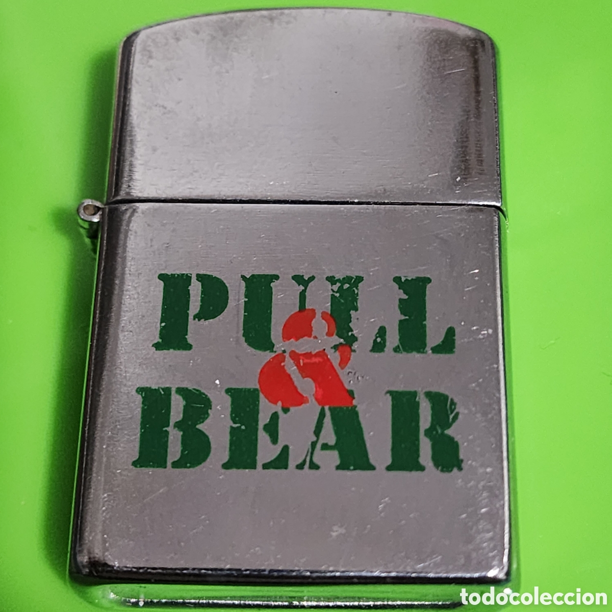 Coleccionismo: Encendedor Tipo Zippo Met&aacute;lico Vintage - Pull & Bear (Logo Oso) - Estilo Y2K / Urbano