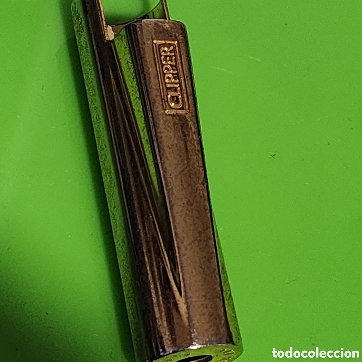 Coleccionismo: Funda Met&aacute;lica Dorada CLIPPER Original &ndash; Protector de Mechero Vintage Colecci&oacute;n &ndash; Acabado Oro Viejo