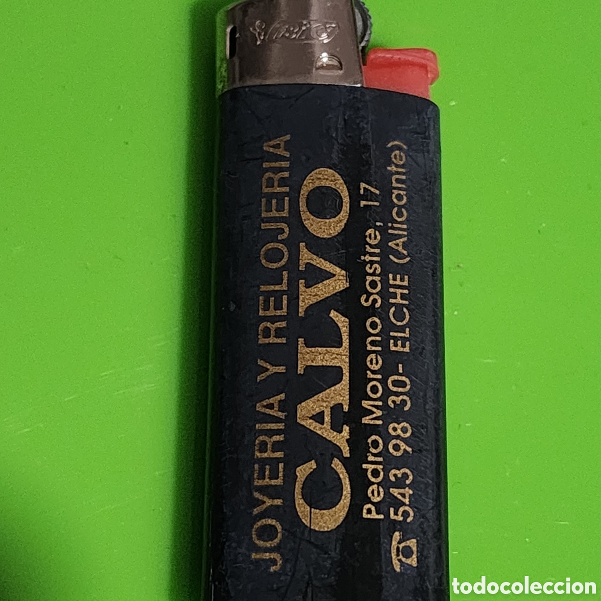 Coleccionismo: Antiguo Mechero BIC de Publicidad - Joyer&iacute;a y Relojer&iacute;a Calvo (Elche, Alicante) - A&ntilde;os 80/90 Vintage