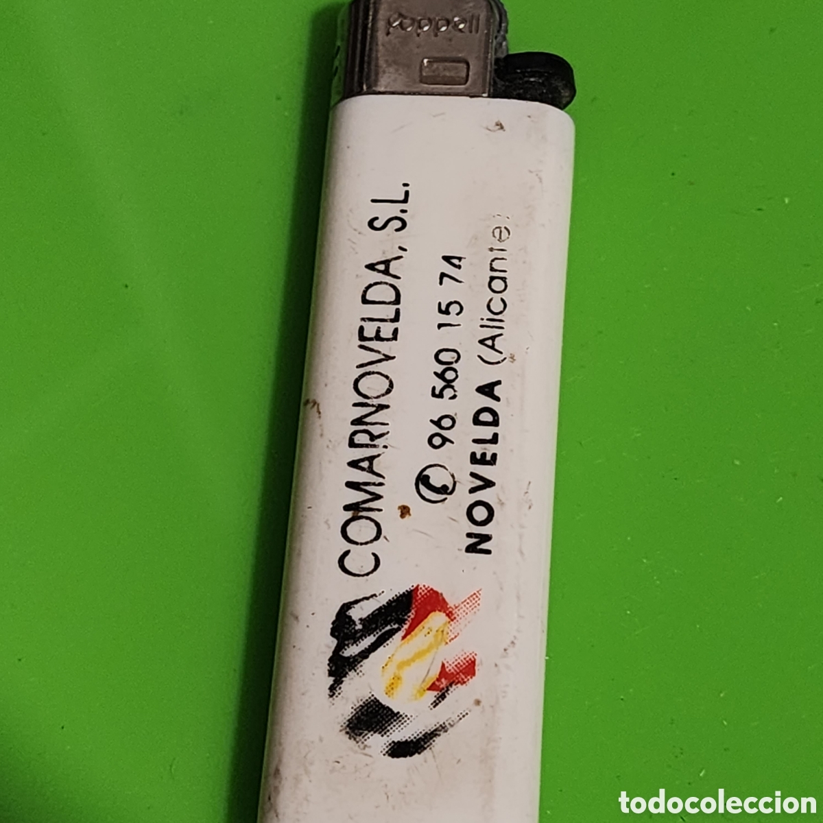 Coleccionismo: Encendedor de Gas POPPELL &ndash; Publicidad COMARNOVELDA, S.L. (Novelda, Alicante) &ndash; Vintage A&ntilde;os 80/90