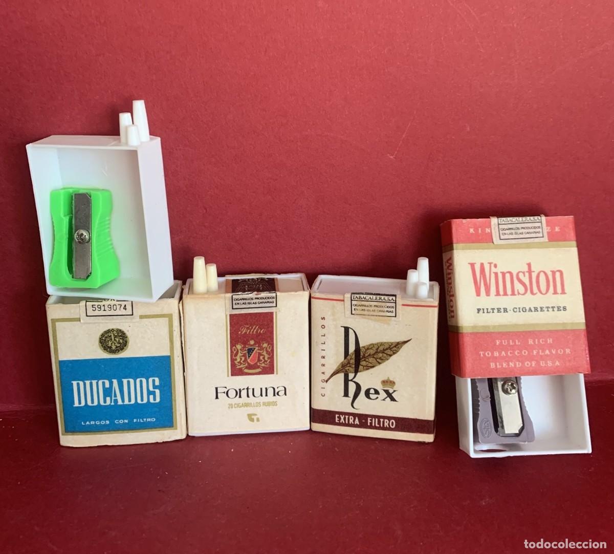 Coleccionismo: SACAPUNTAS CAJA TABACO DUCADOS, FORTUNA, REX, WINSTON VINTAGE