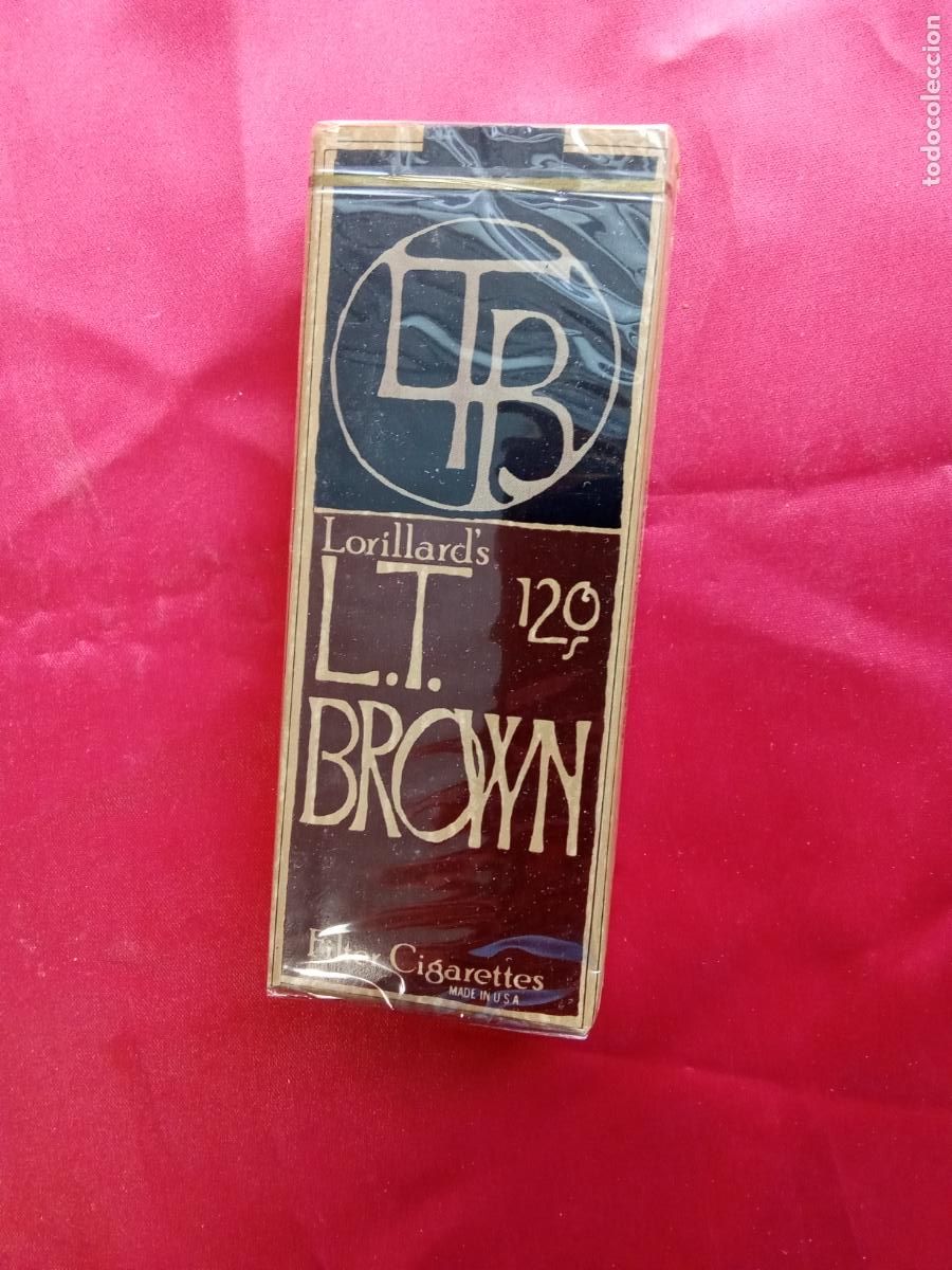 Coleccionismo: Caja cigarrillo L.T. Brown. Tabaco sin abrir. Caja Tabaco