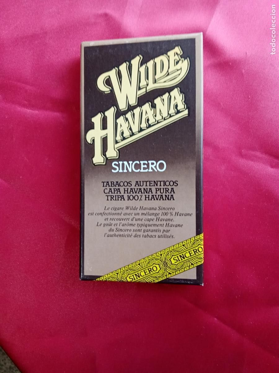 Coleccionismo: Caja puritos Wilde Havana sincero. Abierto, completo. Caja tabaco
