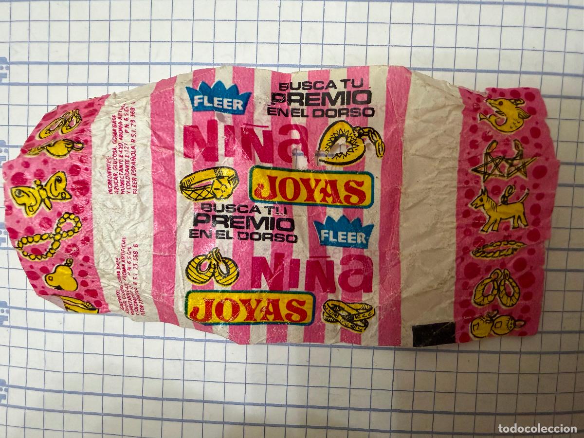 Coleccionismo: Envoltorio chicle fleer joyas ni&ntilde;as