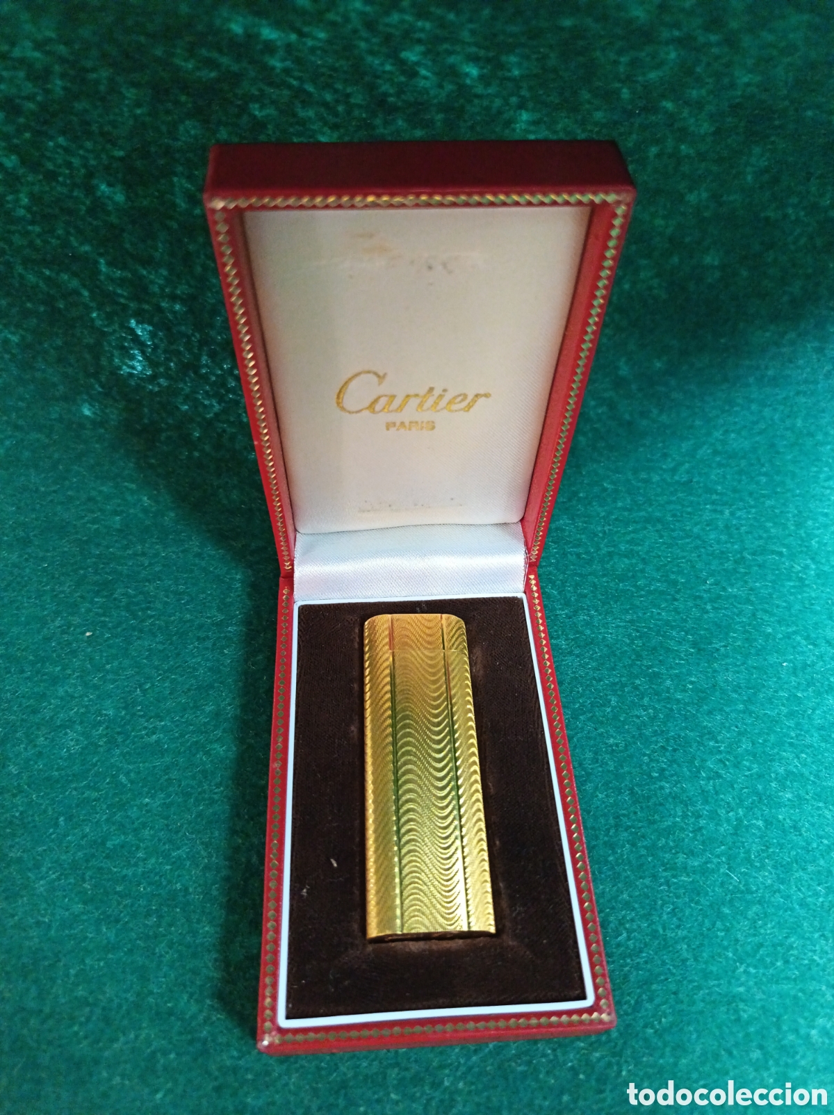 Coleccionismo: Mechero Cartier Paris. Plaque oro. Funcionando. - Foto 2