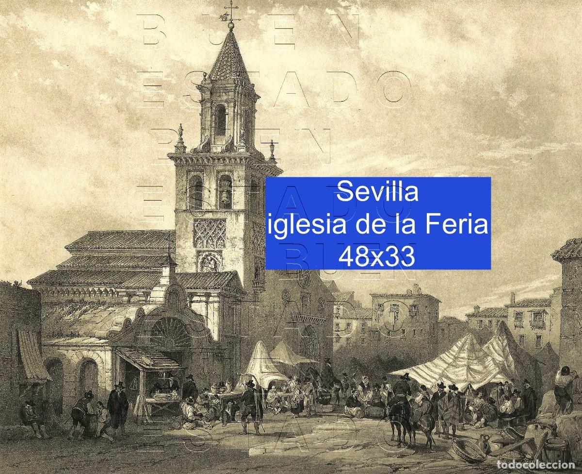 Coleccionismo: SEVILLA IGLESIA DE LA FERIA GRABADO FACSIMIL EN PAPEL DE GRAN CALIDAD C35