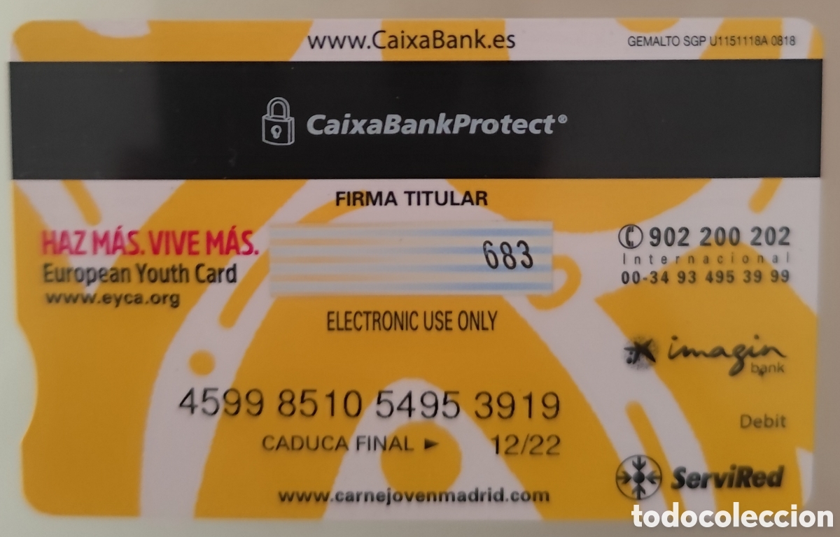 Coleccionismo: Tarjeta de cr&eacute;dito de Espa&ntilde;a - Foto 2