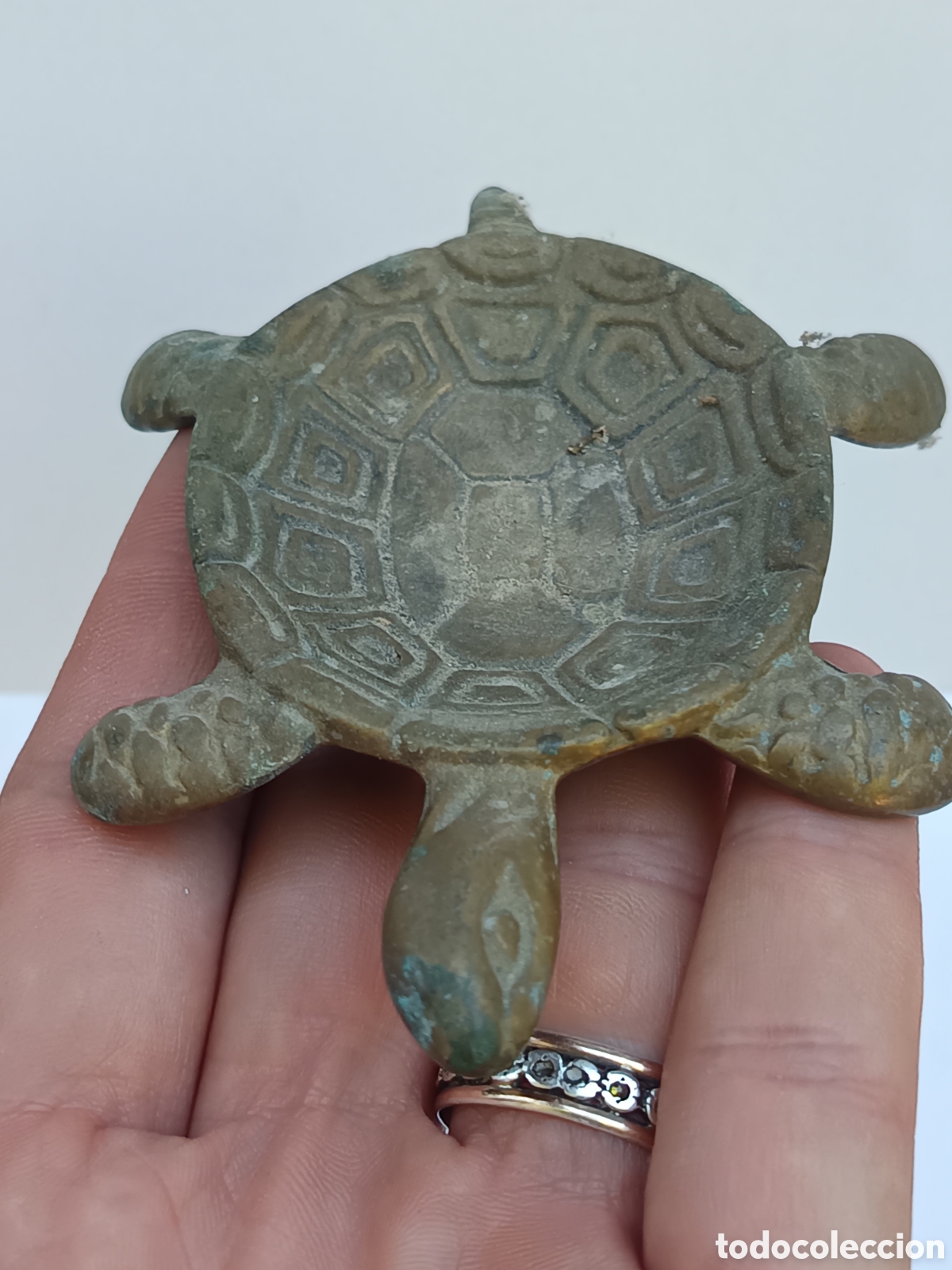 Coleccionismo: Cenicero tortuga en laton - Foto 2