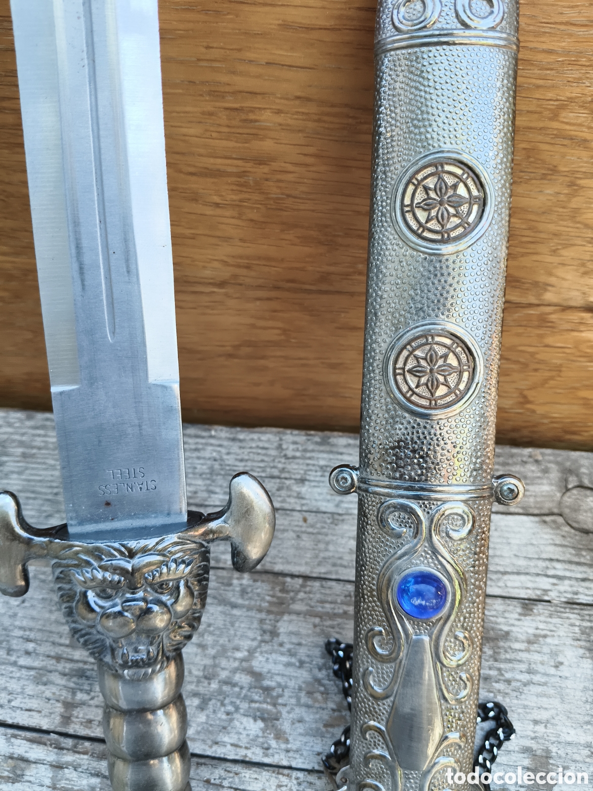 Coleccionismo: Espada medieval decorativa stainless steell - Foto 6