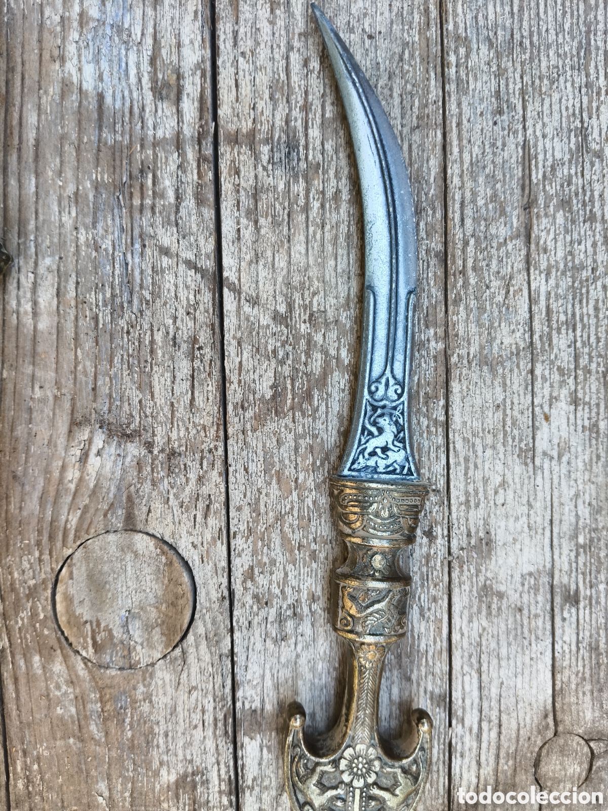 Coleccionismo: Daga &aacute;rabe medieval decorativa - Foto 4