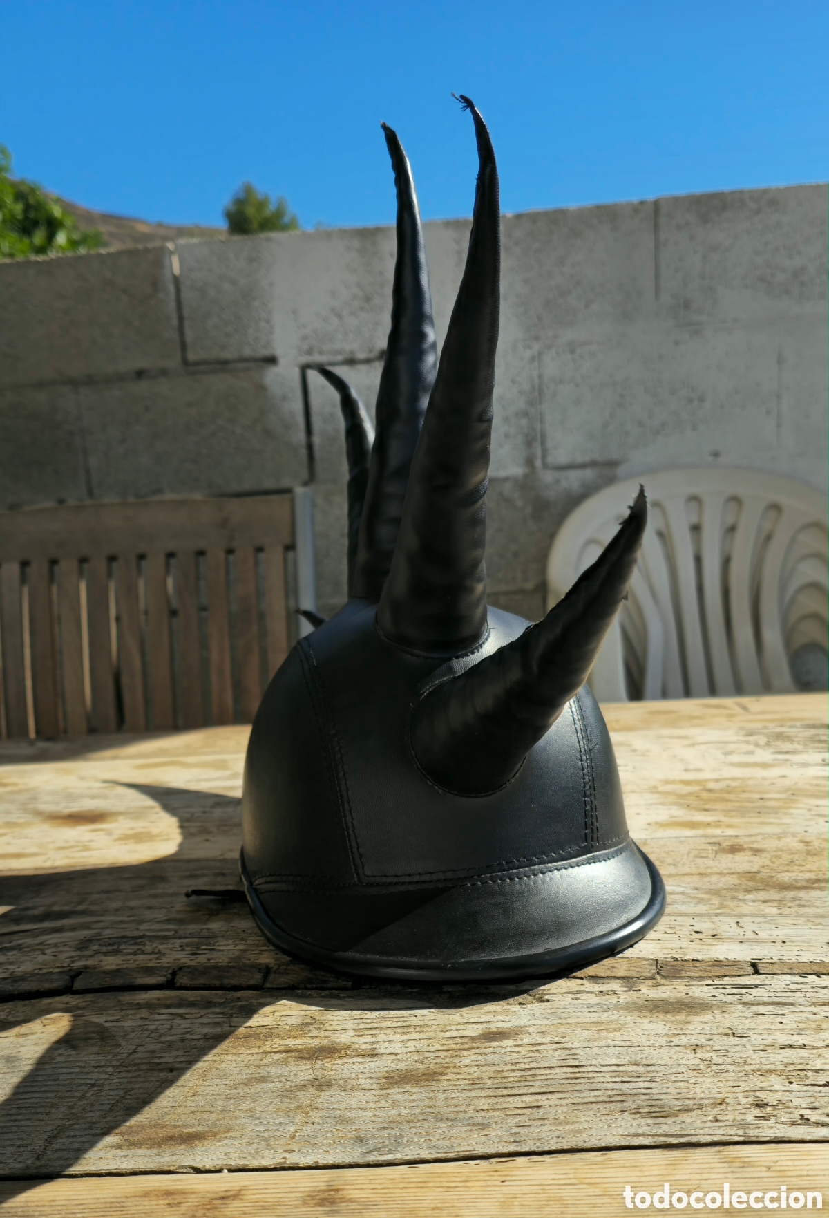 Coleccionismo: Casco Cresta punk cuero - Foto 2