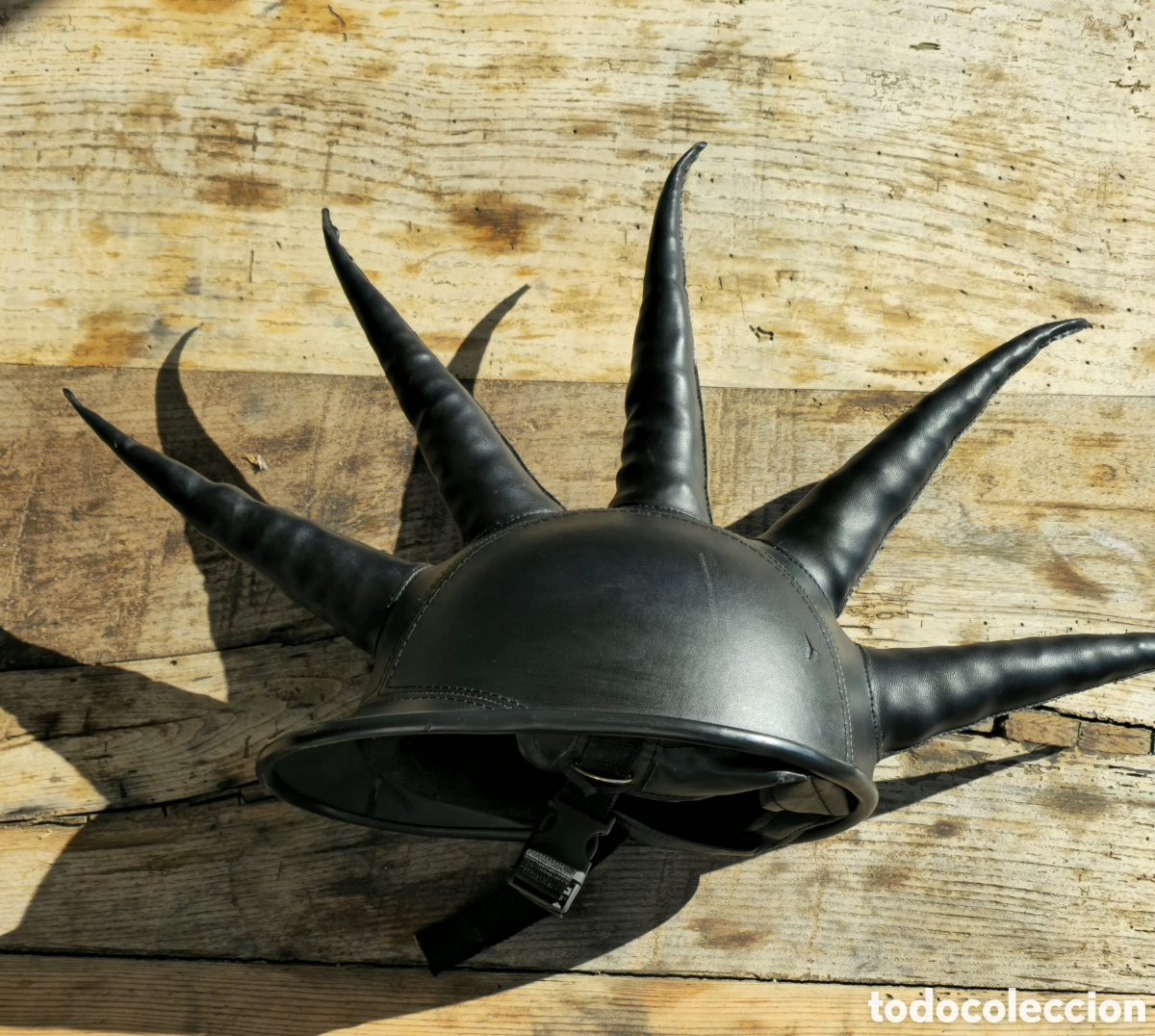 Coleccionismo: Casco Cresta punk cuero - Foto 9