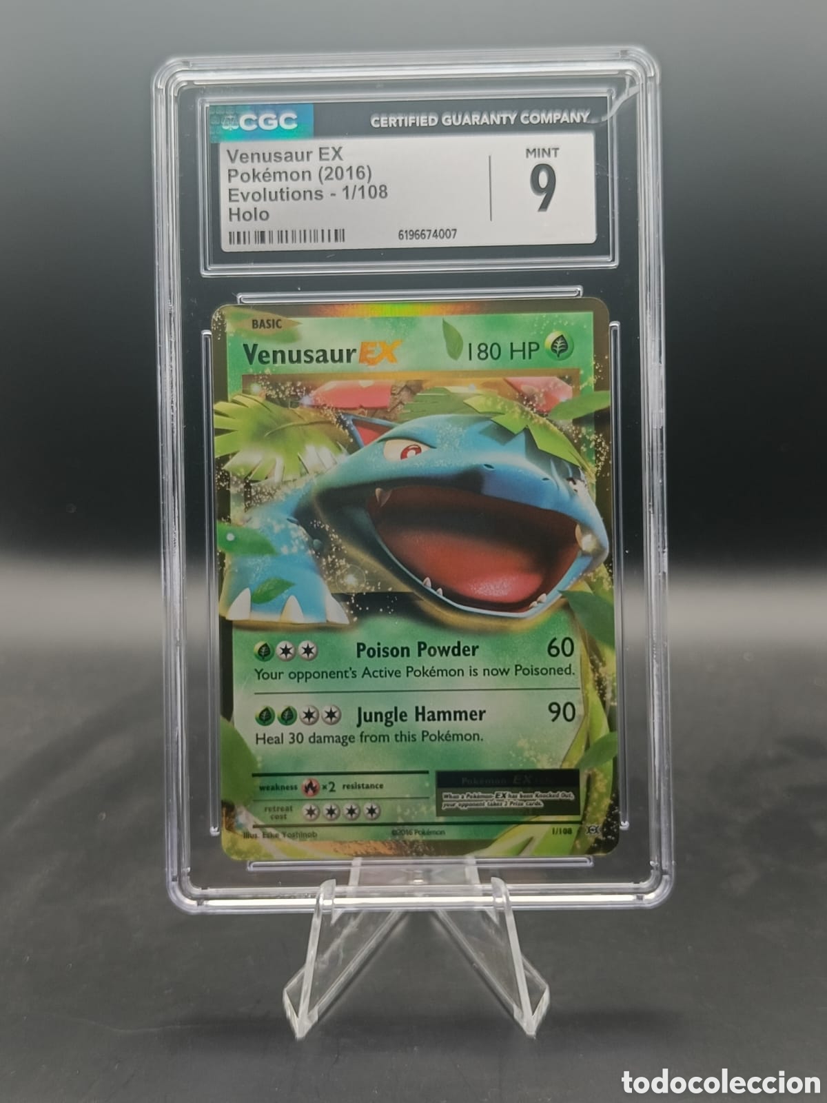 Coleccionismo: 2016 Pokemon Venusaur EX Evolutions #1 CGC 9 - Foto 1