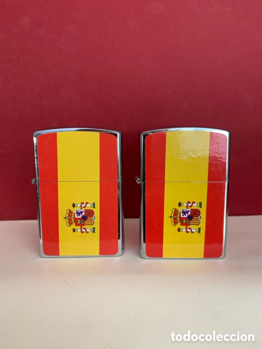 Coleccionismo: MECHEROS ZIP BANDERA DE ESPA&Ntilde;A NUEVOS LOTE DE 2