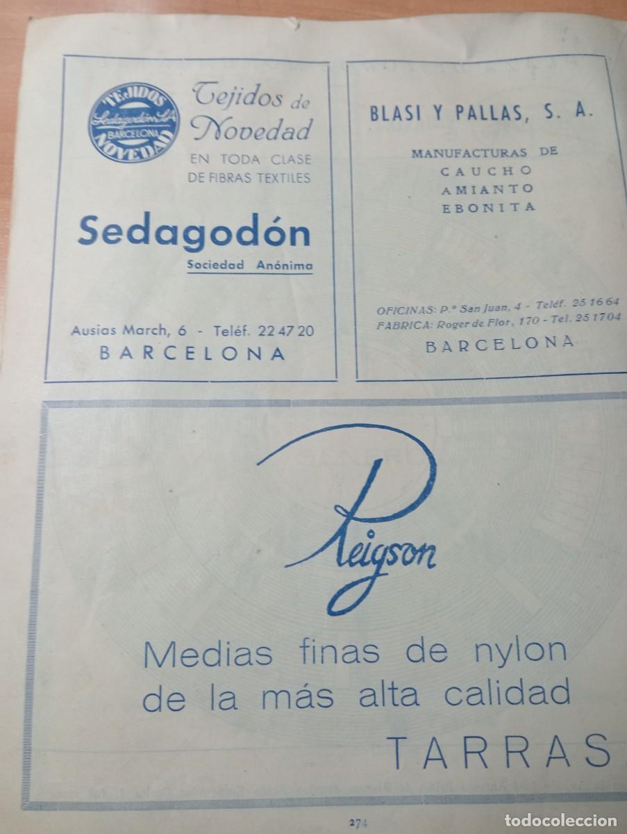 Coleccionismo: RECORTE DE PRENSA PUBLICIDAD A&Ntilde;O 1954 TEJIDOS NOVEDAD SEDAGODON BLASI PALLAS CAUCHO AMIANTO EBONITA