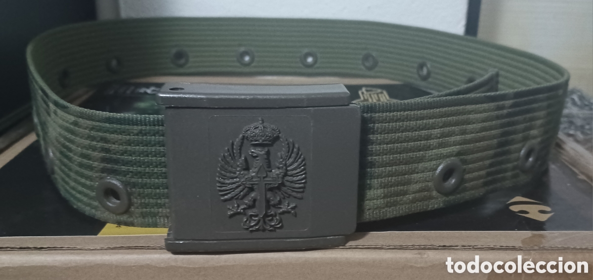 Coleccionismo: Ce&ntilde;idor/cintur&oacute;n verde Ej&eacute;rcito espa&ntilde;ol ajustable - Foto 1