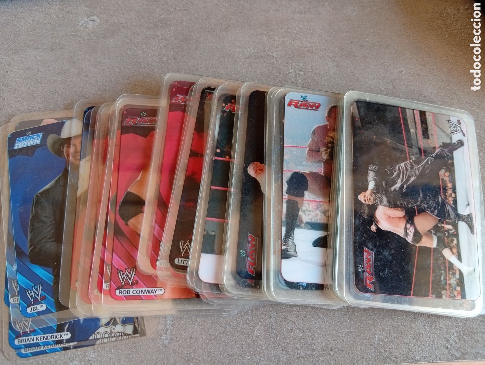 Coleccionismo: 35 CARTAS LAMINCARD COLLECTION EDIBAS WW SMACK DOWN LEER DESCRIPCI&Oacute;N