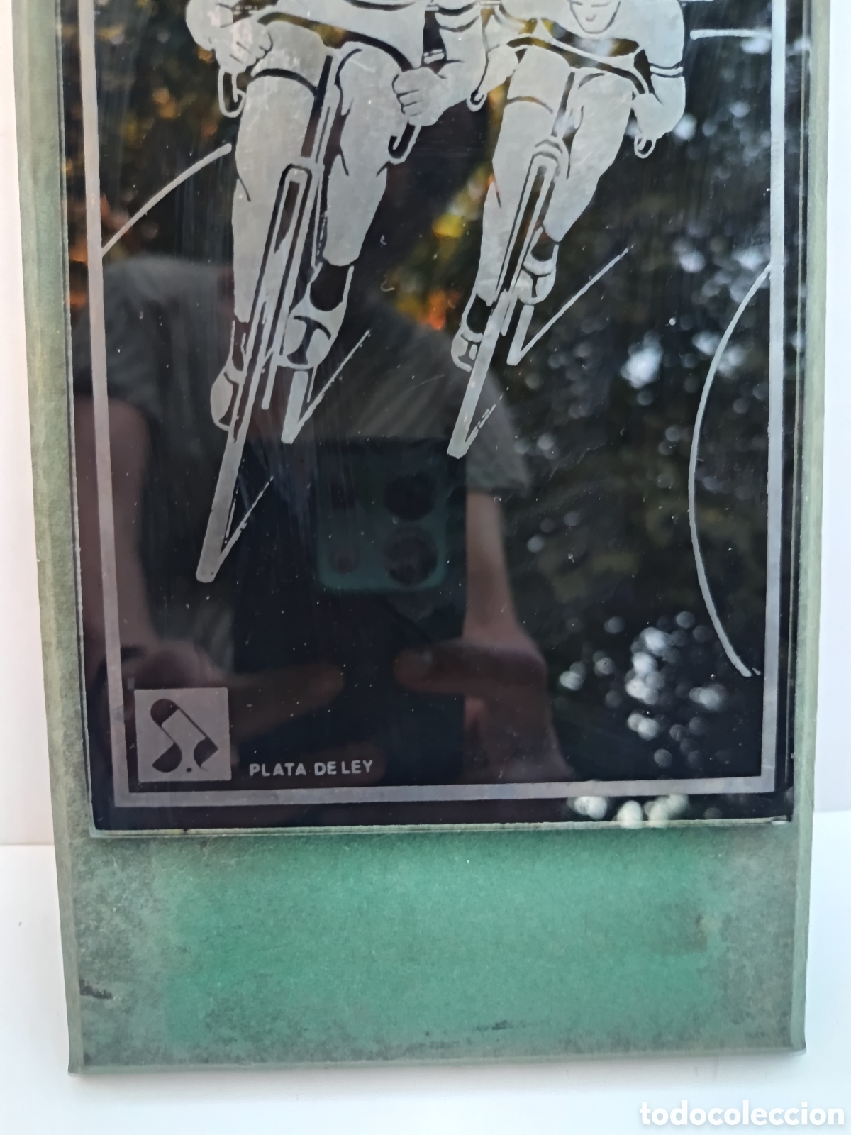 Coleccionismo: Placa trofeo carrera bicicletas - Foto 2