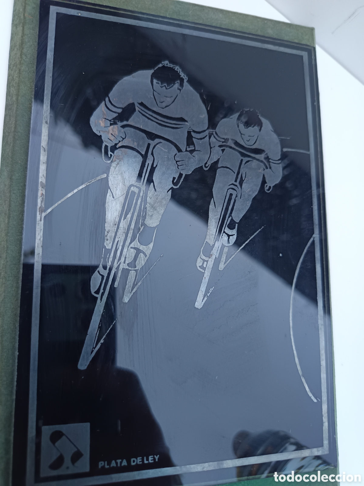 Coleccionismo: Placa trofeo carrera bicicletas - Foto 4