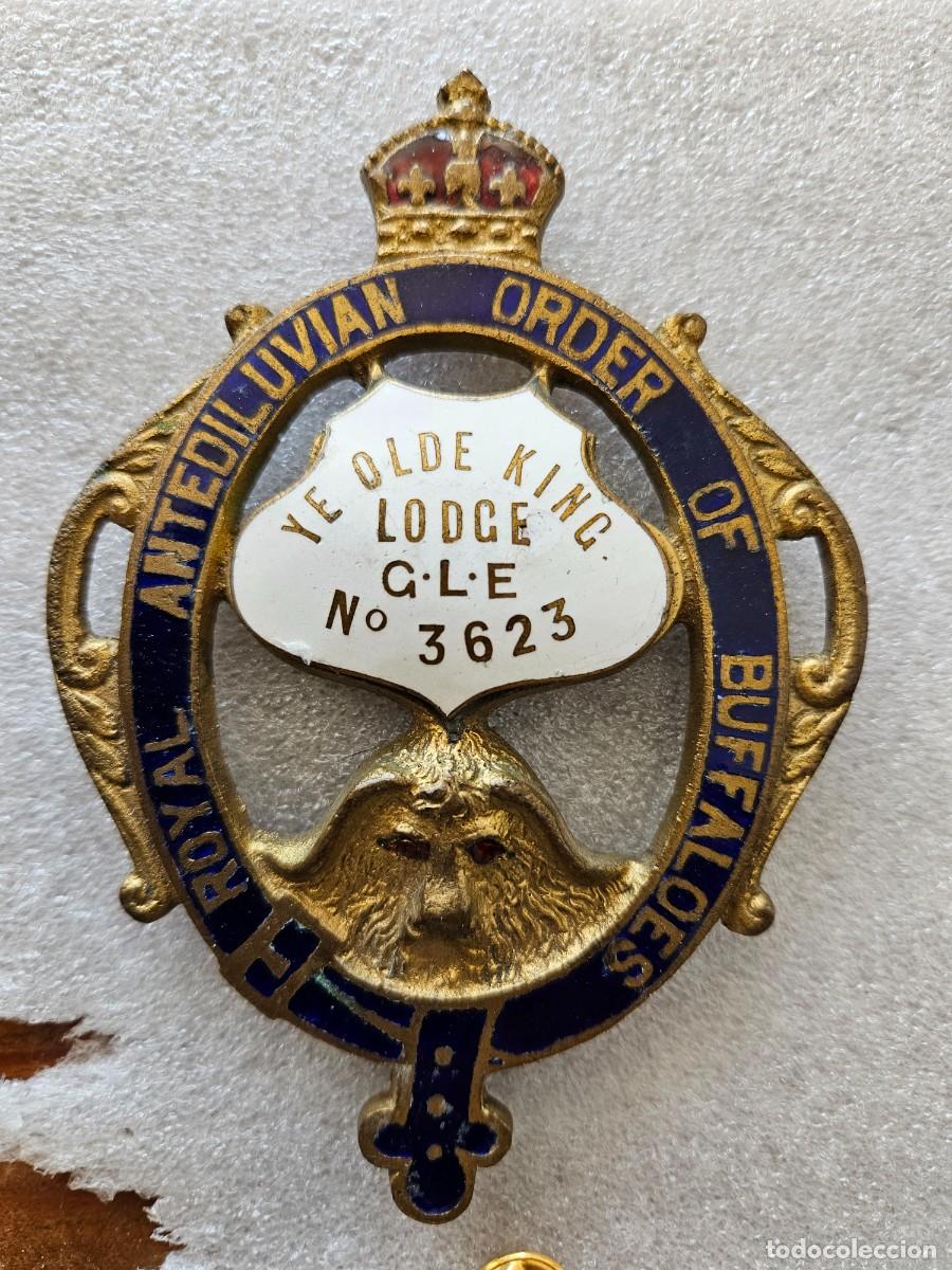 Coleccionismo: Placa Royal Antediluvian Order of Buffaloes logia medalla colgante