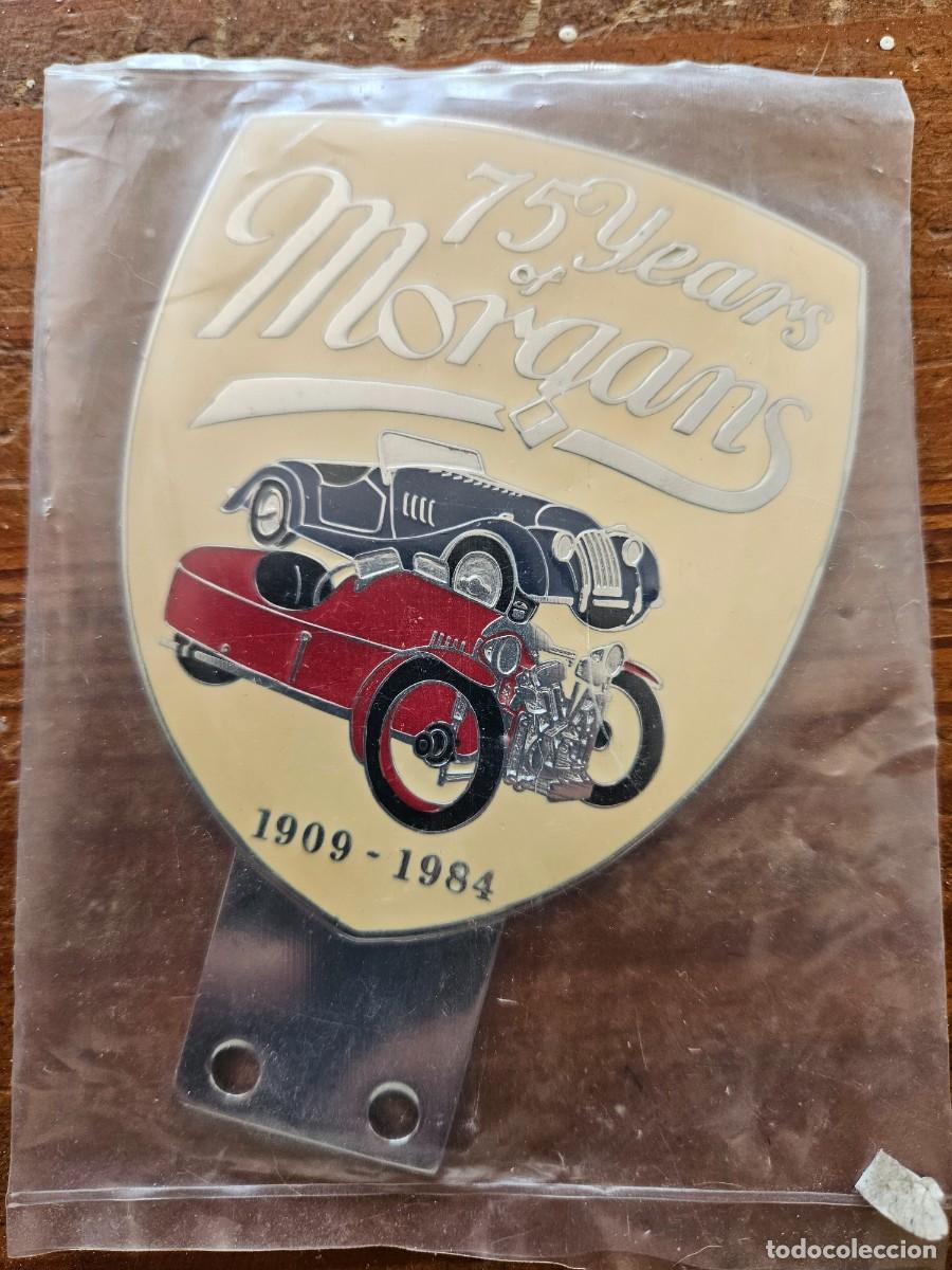 Coleccionismo: Placa decorativa coche 75 years of Morgans