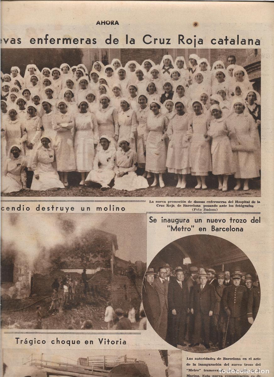 Coleccionismo: A&Ntilde;O 1933 RECORTE PRENSA NUEVAS ENFERMERAS HOSPITAL DE LA CRUZ ROJA CATALANA BARCELONA