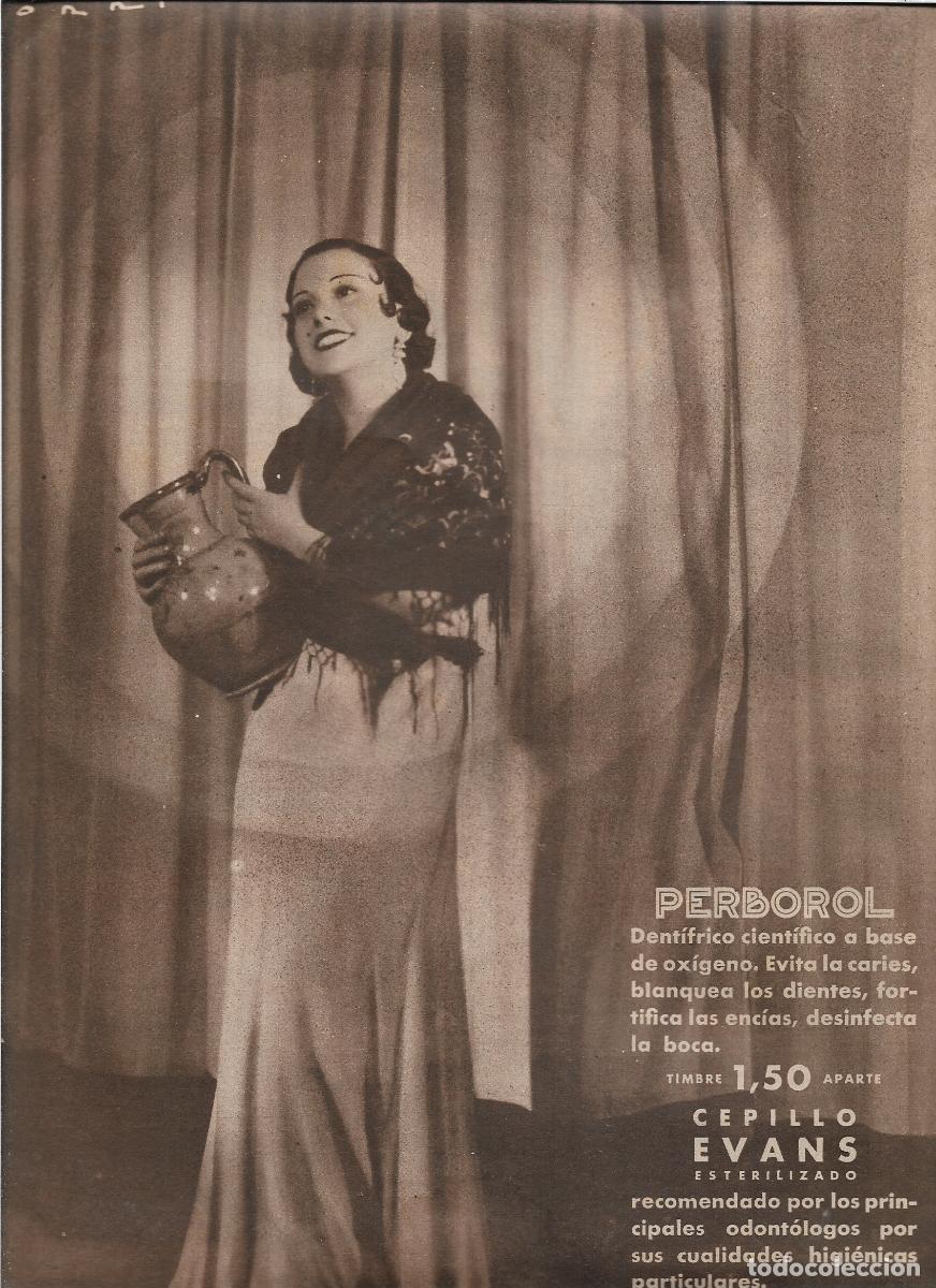 Coleccionismo: A&Ntilde;O 1933 RECORTE PRENSA PUBLICIDAD DENTIFRICO PERBOROL VOTO SE&Ntilde;ORITA NUMERO 19 CONCURSO PERBOROL