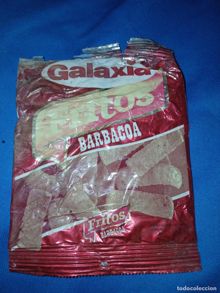 Coleccionismo: Antiguo envoltorio paquete patatas fritos barbacoa marca galaxia a&ntilde;os 80 ver fotos