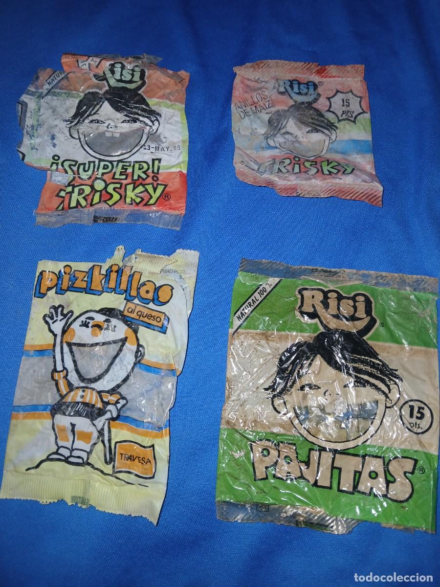 Coleccionismo: Antiguo lote envoltorio triste pajitas pizquillas de risi o travesa a&ntilde;os 80 ver fotos 3 &euro; unidad