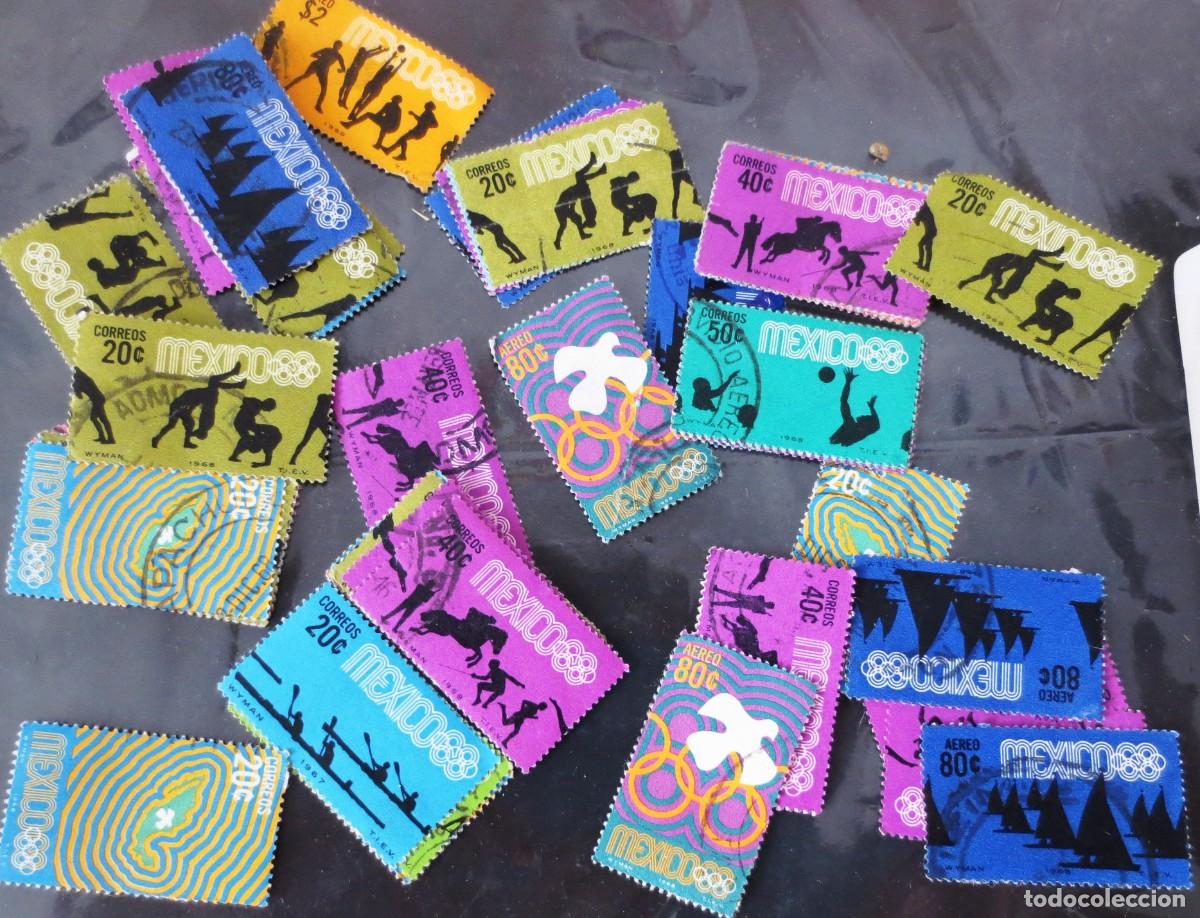 Coleccionismo: SUPER LOTE DE TIMBRES DE LA OLIMPIADA DE MEXICO 68
