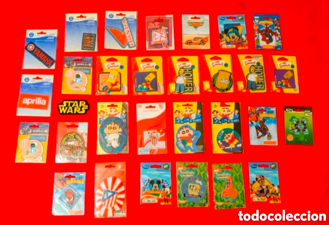 Coleccionismo: Lote Parches Termoadhesivos Spider-Man,Los Simpson, Mickey Mouse,Bob Esponja,Shinchan,Star Wars