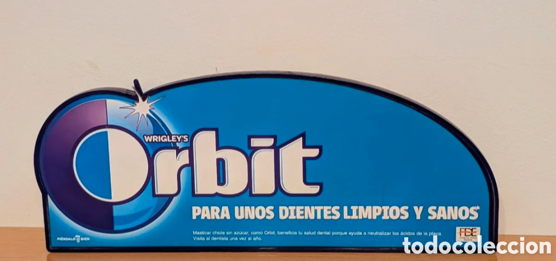 Coleccionismo: Cartel publicitario expositor chicles Orbit - Foto 3