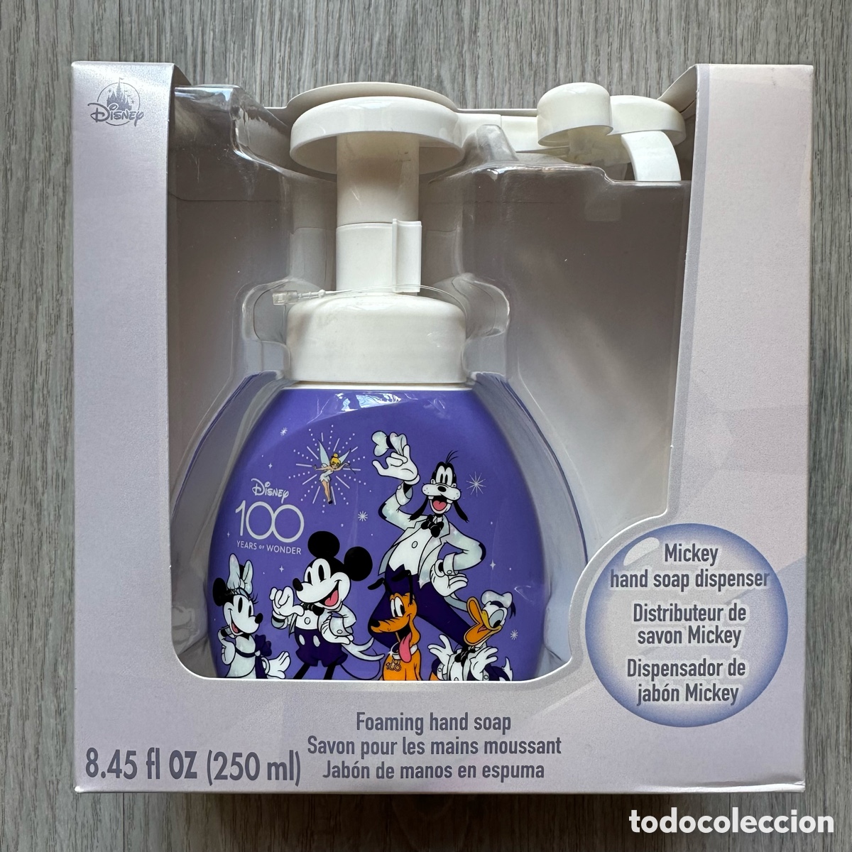 Coleccionismo: Dispensador de jab&oacute;n de manos Mickey y sus amigos, Disney100 Celebration, Disney Store.