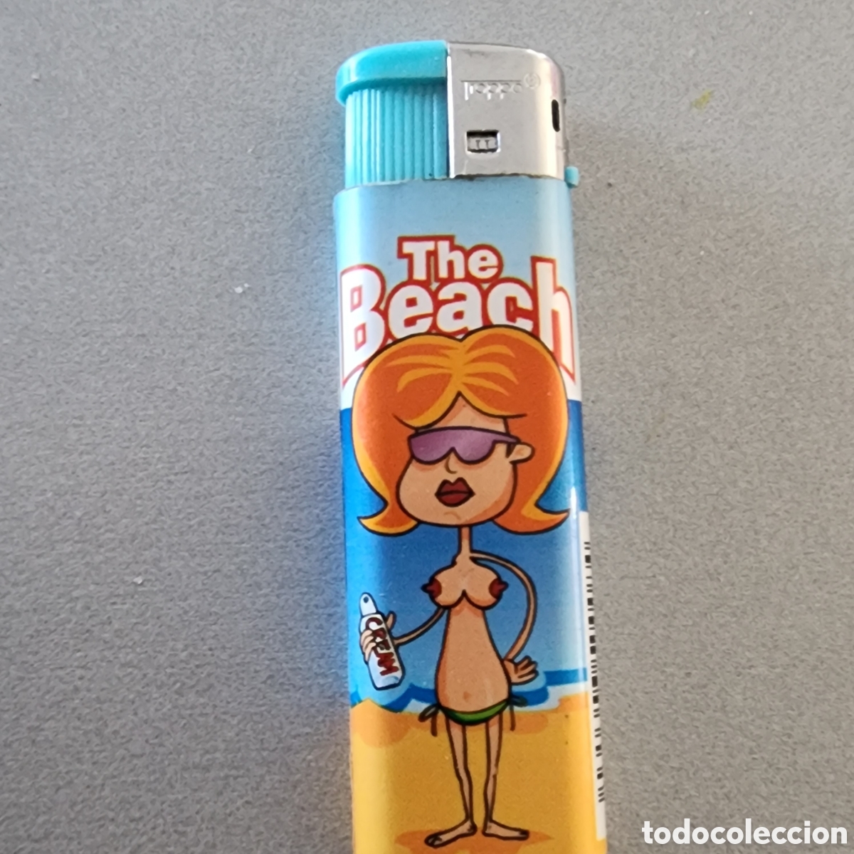 Coleccionismo: Mechero Encendedor Troppo &rdquo;The Beach&rdquo; - Pin Up / C&oacute;mico - Para Colecci&oacute;n (Ver Estado)