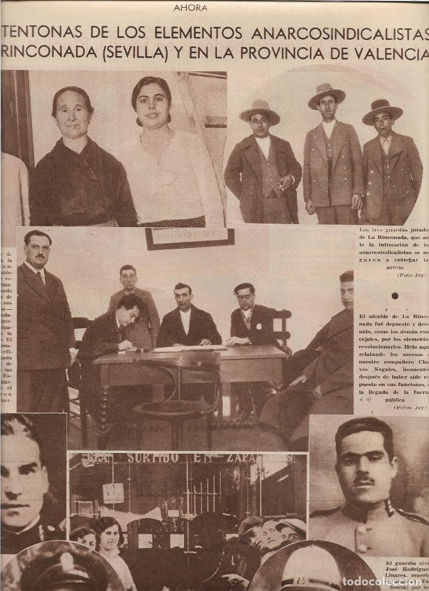 Coleccionismo: &Ntilde;O 1933 ANARCOSINDICALISTAS LA RINCONADA SEVILLA MUJERES EN LA LUCHA PA&Ntilde;UELOS SIMBOLICOS ROJO NEGRO