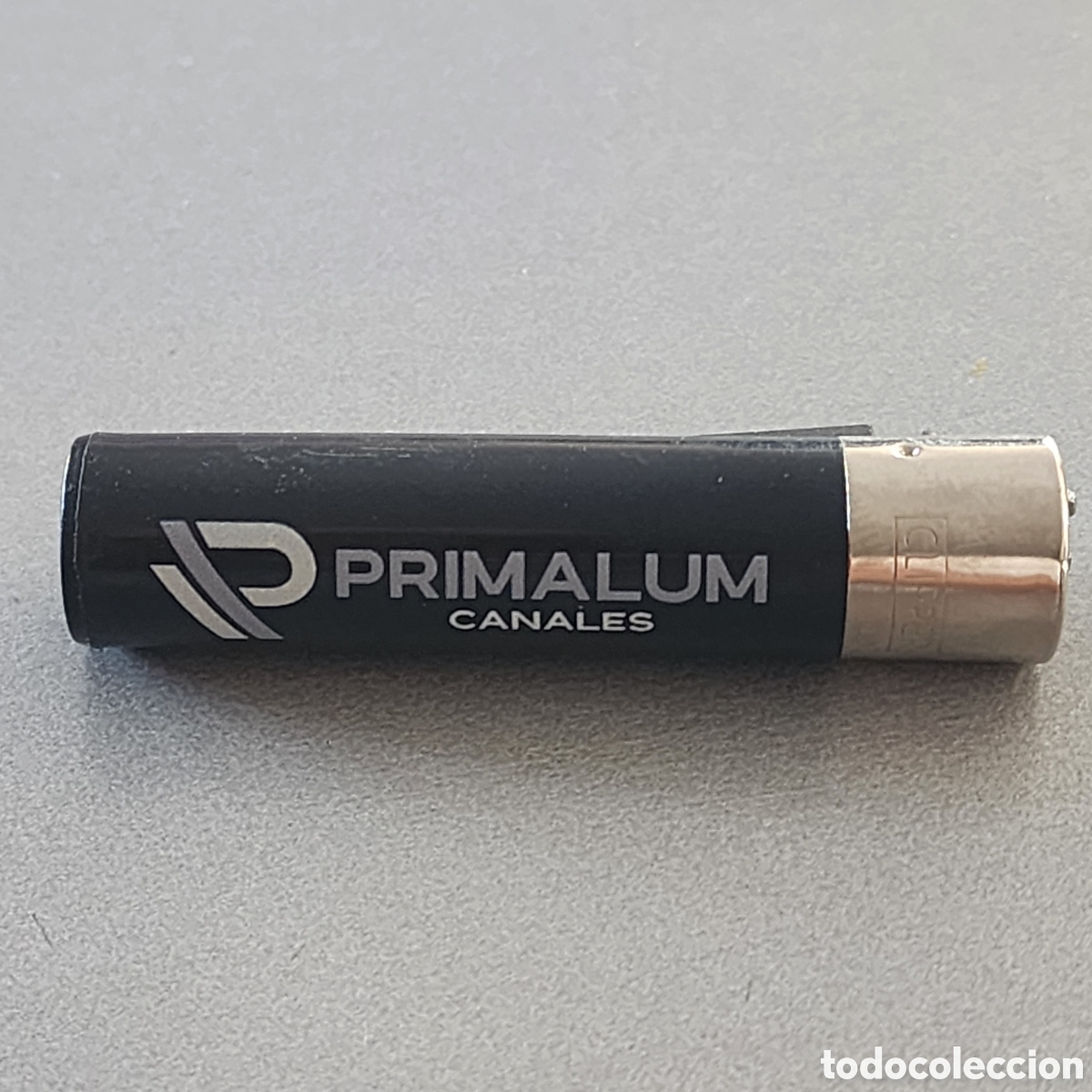 Coleccionismo: Mechero Clipper Cl&aacute;sico Negro Publicitario - &rdquo;Primalum Canales&rdquo; - Coleccionismo